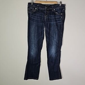 Silver twisted dark wash 30x33 boot cut jeans